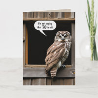 Verblote uil voor 70e verjaardag Humor