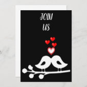 VERBLUF HEN MET ***VALENTIJN*** FEEST UITNODIGING (Voorkant / Achterkant)