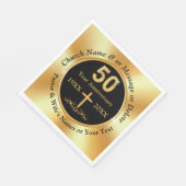 Verbluffend, 50e Kerk Jubileum, servetten 3 maten (Hoek)