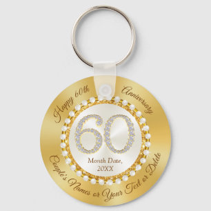 Verbluffend 60th Wedding Jubileum Favors Sleutelhanger