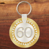 Verbluffend 60th Wedding Jubileum Favors Sleutelhanger (Achterkant)