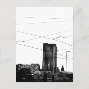 Verbluffend Abstract cityscape in zwart-wit Briefkaart