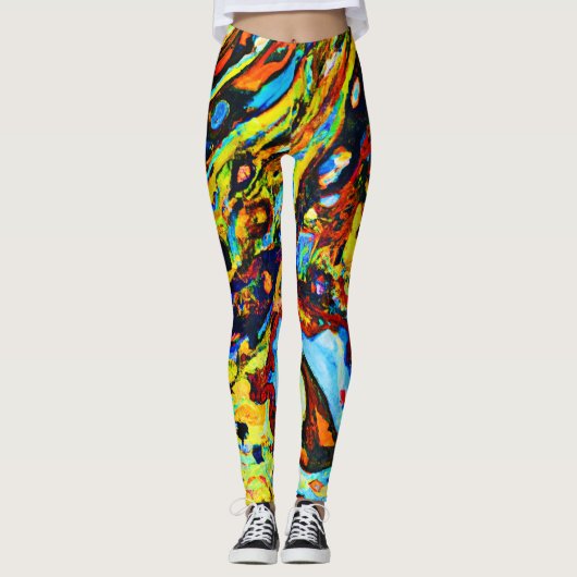Verbluffend Abstract patroon Leggings (Voorkant)