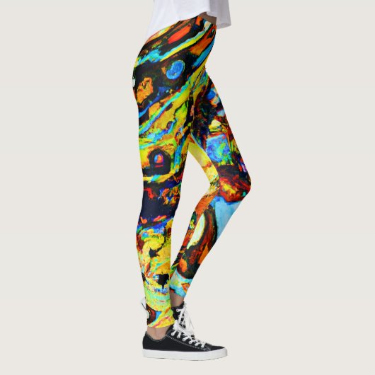 Verbluffend Abstract patroon Leggings (Rechts)