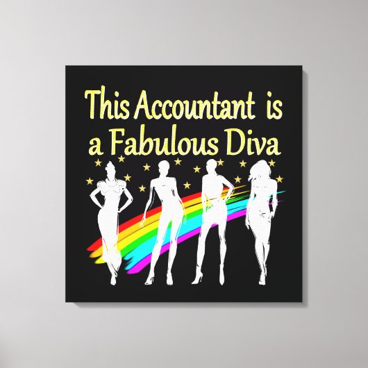 VERBLUFFEND ACCOUNTANT DIVA DESIGN CANVAS AFDRUK (Voorkant)