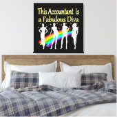 VERBLUFFEND ACCOUNTANT DIVA DESIGN CANVAS AFDRUK (Insitu (Slaapkamer))