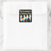 VERBLUFFEND ACCOUNTANT DIVA DESIGN VIERKANTE STICKER (Tas)