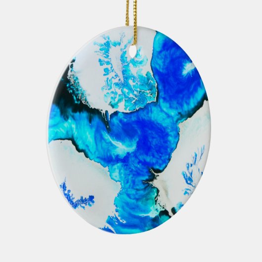 Verbluffend alcoholinkt keramisch ornament (Rechts)