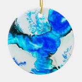 Verbluffend alcoholinkt keramisch ornament (Voorkant)