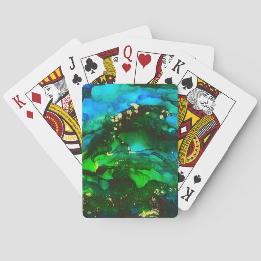 Verbluffend alcoholinkt pokerkaarten (Achterkant)