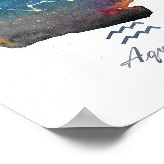 Verbluffend Aquarius-constellatie Schilderend Post Poster (Hoek)
