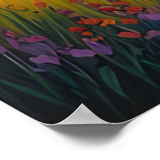 Verbluffend berglandschap schilderij poster (Hoek)