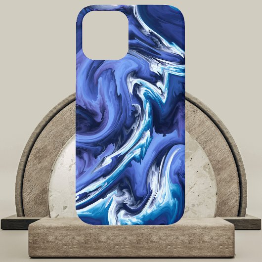 Verbluffend blauw Agatontwerp Case-Mate iPhone Case