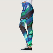 Verbluffend blauw alcoholinkt leggings (Links)