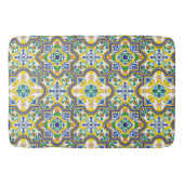 💛 💙 Verbluffend blauw en geel Azulejos Badmat (Voorkant)