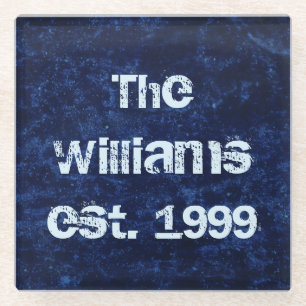 Verbluffend blauw glazen onderzetter