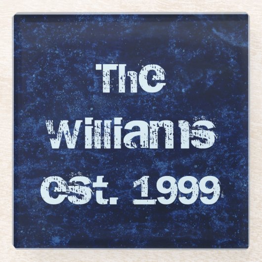 Verbluffend blauw glazen onderzetter (Voorkant)