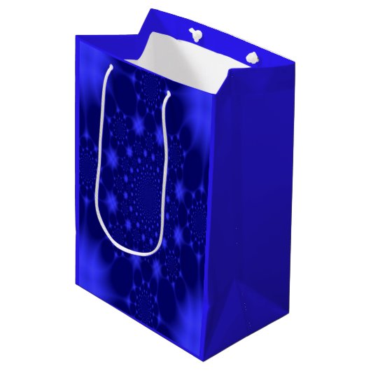 Verbluffend Blauw Medium Cadeauzakje (Voorkant Gekanteld)