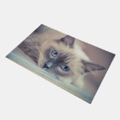 Verbluffend blauw-oestel kat deurmat (Schuin)