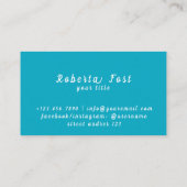 Verbluffend blauw reisbureau paardenbloem ontwerp visitekaartje (Achterkant)