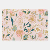 Verbluffend blauw roze ventilatorpatroon inpakpapier vel (Voorkant 3)