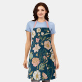 Verbluffend blauw roze ventilatorpatroon schort (Gedragen)