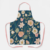 Verbluffend blauw roze ventilatorpatroon schort (Voorkant)