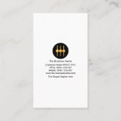 Verbluffend blauw vak Sound Wave Audio Engineer Visitekaartje (Achterkant)