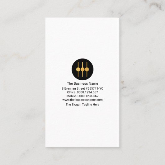 Verbluffend blauw vak Sound Wave Audio Engineer Visitekaartje (Achterkant)