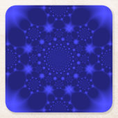 Verbluffend Blauw Vierkant Papier Coaster Kartonnen Onderzetters (Voorkant)