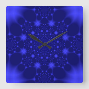 Verbluffend Blauw Vierkante Klok