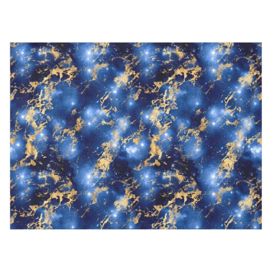 Verbluffend blauw, wit en goudmarmer tafelkleed (Voorkant (Horizontaal))