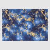 Verbluffend blauw, wit en goudmarmer tissuepapier (Voorkant)