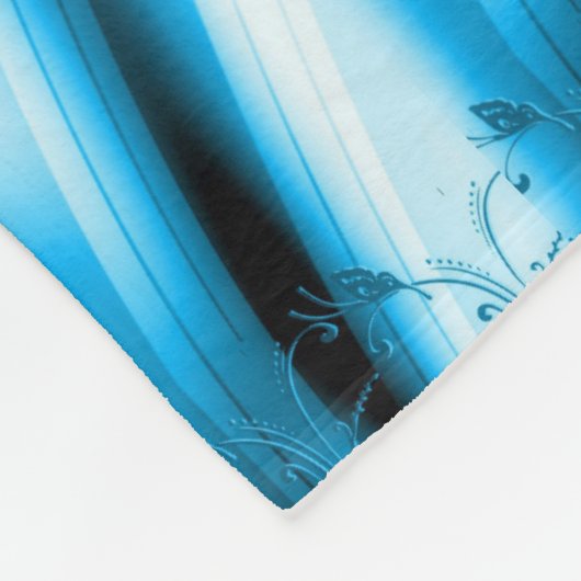 Verbluffend blauw, zwart en witvormig ontwerp fleece deken (Hoek)