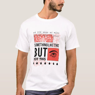 VERBLUFFEND BLOEM- EN OOGONTWERP T-SHIRT