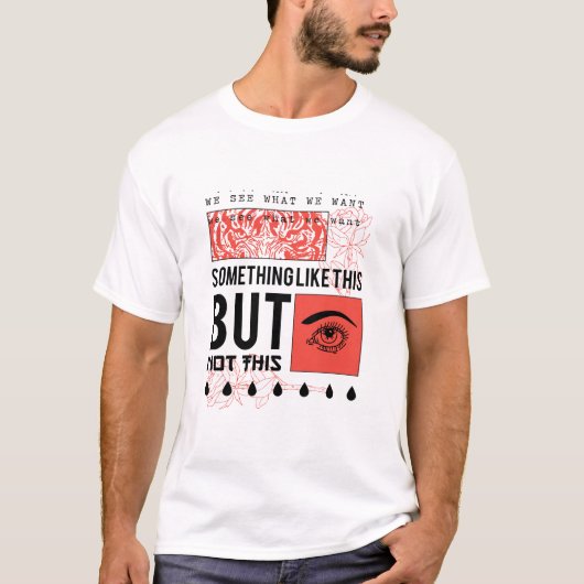 VERBLUFFEND BLOEM- EN OOGONTWERP T-SHIRT (Voorkant)