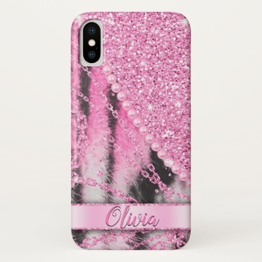 Verbluffend bont van de fijnmazige glitterketen  Case-Mate iPhone case (Achterkant)