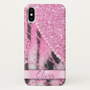 Verbluffend bont van de fijnmazige glitterketting  Case-Mate iPhone case