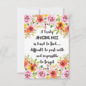 Verbluffend Boss Quote: geweldige boss Appreciatio Bedankkaart (Voorkant)