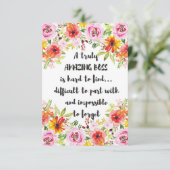 Verbluffend Boss Quote: geweldige boss Appreciatio Bedankkaart (Staand voorkant)