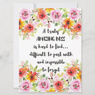 Verbluffend Boss Quote: geweldige boss Appreciatio Kaart