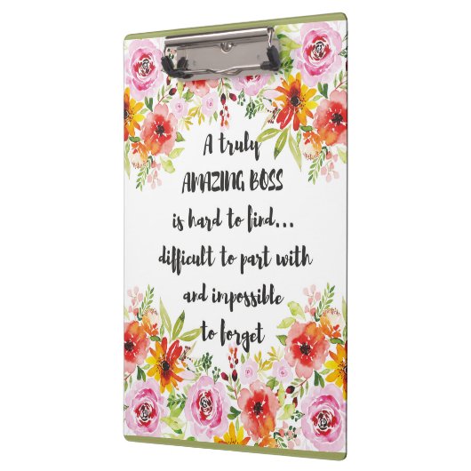 Verbluffend Boss Quote: geweldige boss Appreciatio Klembord (Links)