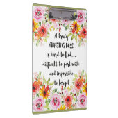 Verbluffend Boss Quote: geweldige boss Appreciatio Klembord (Rechts)