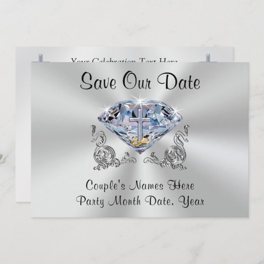 Verbluffend Christelijk Bewaar de Datumkaarten Per Save The Date (Voorkant / Achterkant)