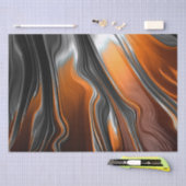 Verbluffend chroom-oranje fractaal abstract ontkop tissuepapier (Craft)