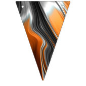 Verbluffend chroom-oranje fractal abstract vlaggetjes (Derde vlag)