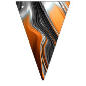 Verbluffend chroom-oranje fractal abstract vlaggetjes (Tweede vlag)