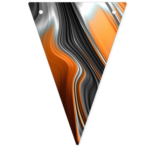 Verbluffend chroom-oranje fractal abstract vlaggetjes (Tweede vlag)