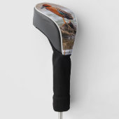 Verbluffend Cinnamon Blauwgroen Duck op Rock Golfheadcover (Schuin)