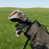 Verbluffend Cinnamon Blauwgroen Duck op Rock Golfheadcover (Insitu)